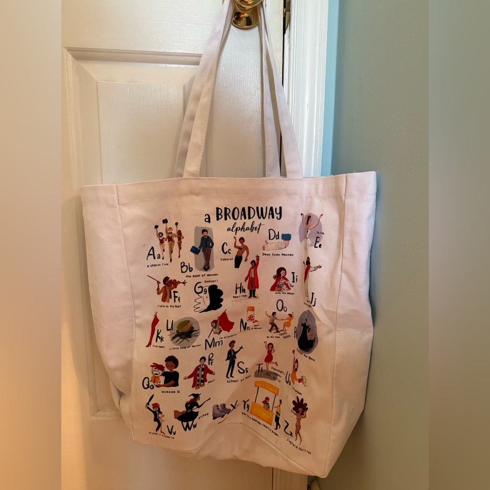 Broadway Alphabet Canvas Tote Bag